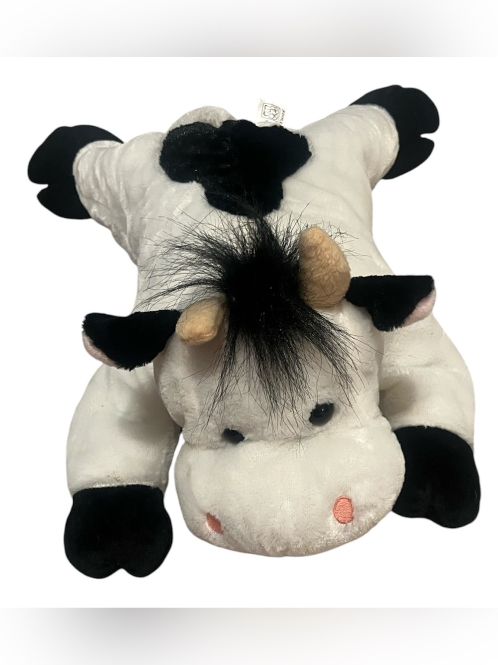 Fiesta Peek-A-Boo Black & White Plush Cow Pillow Pal Stuffie
